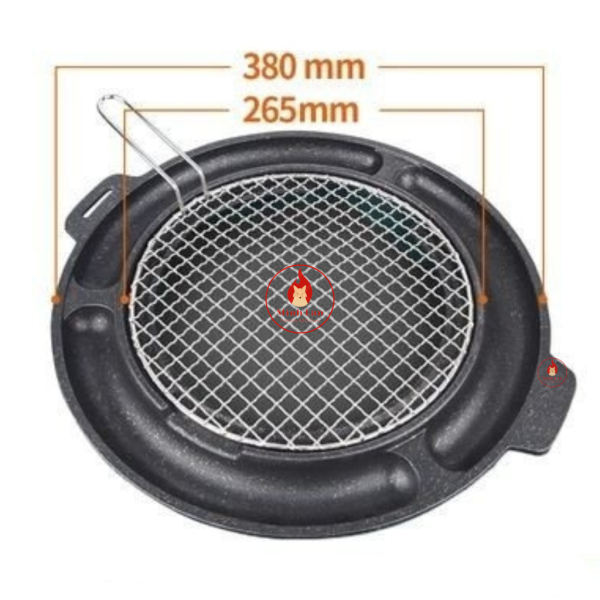kích thước khay nướng gang viền phomai mix vỉ lưới
